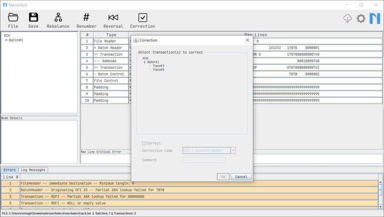 ACH Genie - ACH File Editing and Validation Software