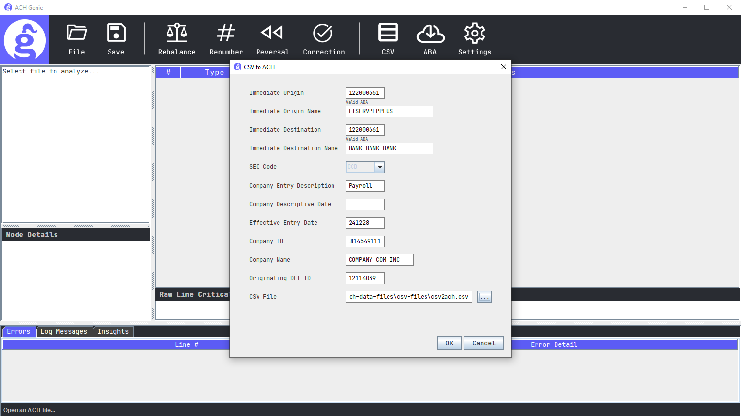 ACH Genie - ACH File Software