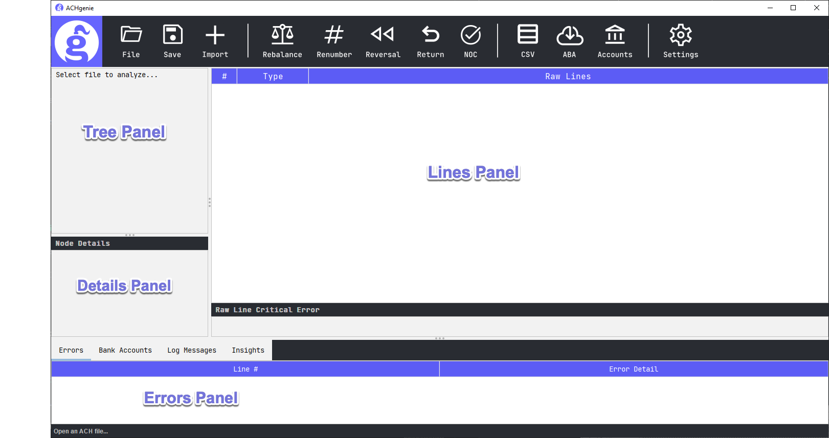 ACHgenie Software Screenshot