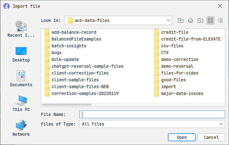 ACHgenie Import Screenshot
