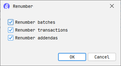 ACHgenie Renumber Screenshot